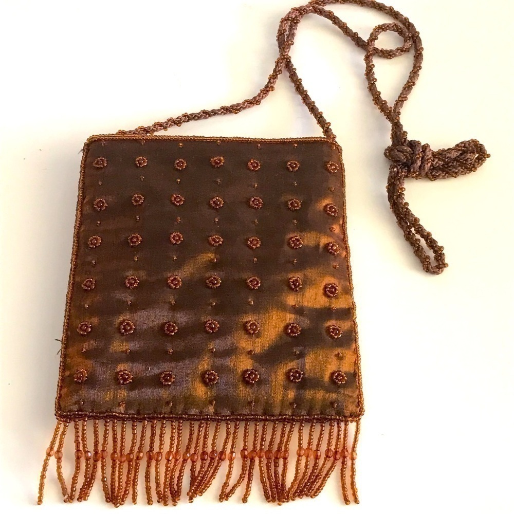 NYTLITES - Mini Beaded Cooper Tone Women Handbag – NEW